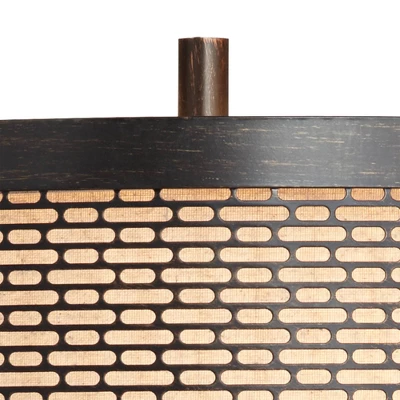 Franklin Iron Works Hunter Modern Rustic Farmhouse Table Lamp 29 3/4" Tall Cherry Wood Bronze Metal Double Drum Shade For Bedroom Living Room House 2 Franklin Iron Works Hunter Modern Rustic Farmhouse Table Lamp 29 3/4" Tall Cherry Wood Bronze Metal Double Drum Shade For Bedroom Living Room House - Image 2