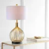29.5" Metal Baird Table Lamp (Includes LED Light Bulb) Gold - JONATHAN Y