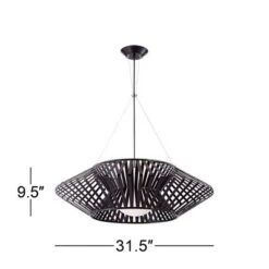 Possini Euro Design Planet Black Large Pendant Light 31 1/2" Wide Mid Century Modern White Glass For Dining Room House Foyer Kitchen Island Entryway -Adesso Sales Store GUEST 00af8dfe bea5 4967 a791 2ff4c5e8b080