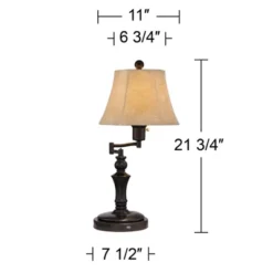 Regency Hill Traditional Desk Table Lamp Swing Arm With Hotel Style USB Charging Port 21.75" High Bronze Metal Faux Leather Bell Shade For Bedroom 13 Regency Hill Traditional Desk Table Lamp Swing Arm With Hotel Style USB Charging Port 21.75" High Bronze Metal Faux Leather Bell Shade For Bedroom -Adesso Sales Store GUEST 01115bd3 2342 41f9 af89 37fc4f1a0ca0