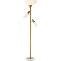 Possini Euro Design Modern Torchiere Floor Lamp With Side Lights 71" Tall Warm Gold Frosted Glass Shade For Living Room House -Adesso Sales Store GUEST 03b45d7f 8614 4c8a a2dd 82d6e520ca60
