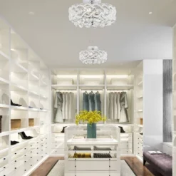 11.5" Olivia Semi-Flush Mount Pendant Metallic Silver - River Of Goods -Adesso Sales Store GUEST 05183a9a f573 4725 84e1 c0e4f324747b