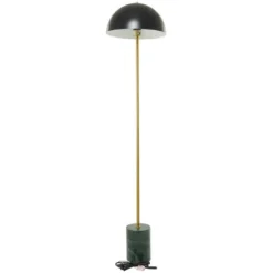 Metal Umbrella Style Floor Lamp With Marble Base Black (Includes LED Light Bulb) - Olivia & May -Adesso Sales Store GUEST 055c006d 0e51 4a5d a0e5 1493bb328713