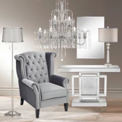 Vienna Full Spectrum Crystal Rain Chrome Chandelier 33" Wide Modern 12-Light Fixture For Dining Room House Foyer Kitchen Island Entryway Bedroom Home -Adesso Sales Store GUEST 0591617f e7a0 4ac8 94a9 2ebfdfab51f3