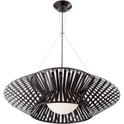 Possini Euro Design Planet Black Large Pendant Light 31 1/2" Wide Mid Century Modern White Glass For Dining Room House Foyer Kitchen Island Entryway -Adesso Sales Store GUEST 06d7d210 9fe9 417c a2aa 8e156d290fe3