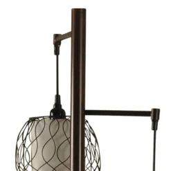 Collective Design Abode 84 Clifton 72-Inch Mid Century Modern Style Floor Lamp With 3 Woven Caged Metal Wire Glass Shades, Dark Bronze -Adesso Sales Store GUEST 090ce893 279d 45fb 8674 d73d5184ff2b