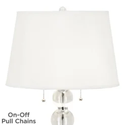 Vienna Full Spectrum Modern Table Lamp 26 1/2" High With USB Dimmer Stacked Crystal Spheres White Drum Shade For Bedroom Living Room Desk Bedside -Adesso Sales Store GUEST 09875143 5a66 417b b1e2 3540fa9daea6