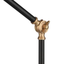 360 Lighting Colborne Modern Mid Century Desk Table Lamp 28" Tall Antique Brass Black With USB Charging Port LED For Bedroom Living Room Bedside Kids -Adesso Sales Store GUEST 0991d604 6561 4175 a8fd 3ea9d9c3b677