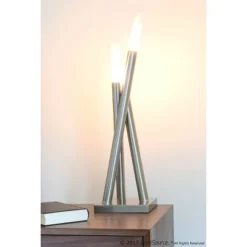 26" Icicle Desk Lamp Brushed Nickel - LumiSource 7 26" Icicle Desk Lamp Brushed Nickel - LumiSource -Adesso Sales Store GUEST 09fdad8c 5f0d 4bc3 89f0 36a500b69f5c
