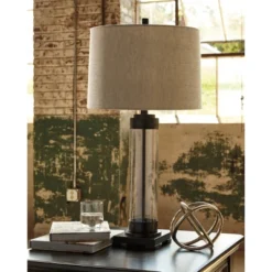 Talar Glass Table Lamp Bronze - Signature Design By Ashley