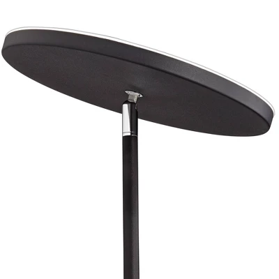 360 Lighting Taylor Modern Torchiere Floor Lamp With Side Light 72" Tall Satin Black LED Adjustable For Living Room Reading Bedroom Office House Home 2 360 Lighting Taylor Modern Torchiere Floor Lamp With Side Light 72" Tall Satin Black LED Adjustable For Living Room Reading Bedroom Office House Home - Image 2