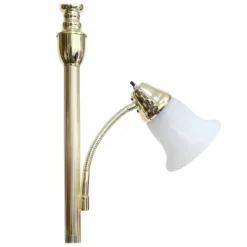 Torchiere Floor Lamp With Reading Light And Marble Glass Shades Gold - Lalia Home -Adesso Sales Store GUEST 0d5cb111 064b 4c53 a65c 4353fc21b9e7
