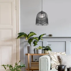 10" 1-Light Zola Pendant Rattan Black - River Of Goods -Adesso Sales Store GUEST 0dd2ad1d a816 45ef b616 966b1e5d2436