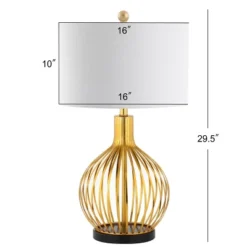 29.5" Metal Baird Table Lamp (Includes LED Light Bulb) Gold - JONATHAN Y -Adesso Sales Store GUEST 0e150258 2b3a 4a03 a728 85e52b84799a