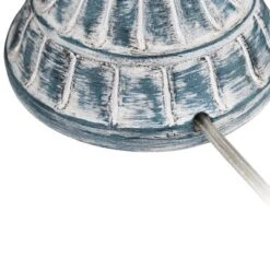 Regency Hill Tanya Country Cottage Table Lamps 26 1/2" High Set Of 2 Blue Wash Burlap Linen Drum Shade For Bedroom Living Room Bedside Nightstand Home -Adesso Sales Store GUEST 0e613894 c790 49f7 9a3e ce969ad43f52