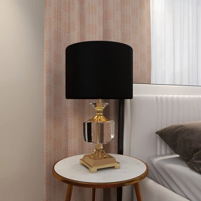Crystal Table Lamp With Drum Shade Gold - Olivia & May 10 Crystal Table Lamp With Drum Shade Gold - Olivia & May - Image 10