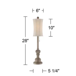 Regency Hill Traditional Buffet Table Lamps 28" Tall Set Of 2 Natural Candlestick Cream Bell Shade For Dining Room -Adesso Sales Store GUEST 105f8829 e86a 440c 9208 bd3602dc2b98