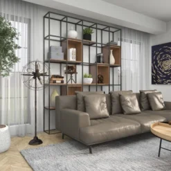 Industrial Metal Floor Lamp Brown - Olivia & May -Adesso Sales Store GUEST 109f035a 3a49 4cbc 9648 a7794bc74d89