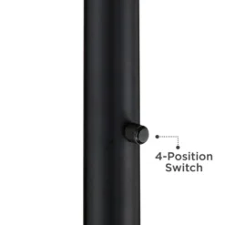 Possini Euro Design Modern Torchiere Floor Lamp Light Blaster LED 72.25" Tall Antique Brass And Matte Black Opal Glass For Living Room Bedroom -Adesso Sales Store GUEST 1158857a 5014 42b3 a238 8250ae5c8fa4