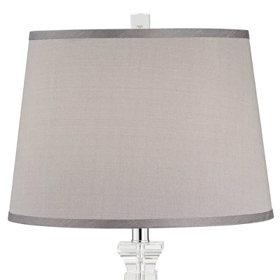 Vienna Full Spectrum Traditional Table Lamp With USB Charging Port 25" High Crystal Gray Shade Living Room Desk Bedroom House Bedside 3 Vienna Full Spectrum Traditional Table Lamp With USB Charging Port 25" High Crystal Gray Shade Living Room Desk Bedroom House Bedside - Image 3
