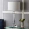 30" Nina Crystal Column Lamp Clear (Includes CFL Light Bulb) - Safavieh