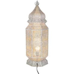 Northlight 29.5" White And Gold Moroccan Style Lantern Floor Lamp -Adesso Sales Store GUEST 134bedff 37f5 4036 8361 73422027323e