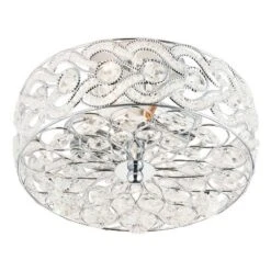 11.5" Olivia Semi-Flush Mount Pendant Metallic Silver - River Of Goods -Adesso Sales Store GUEST 13b1abba 8d03 44d9 8d73 d953d8868456