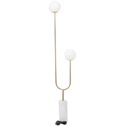 2-Light 73" X 16" Marble Orb Floor Lamp With Marble Base - Olivia & May -Adesso Sales Store GUEST 13b2e761 bd8d 41bf ad80 1a7afbf13340