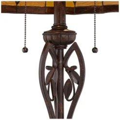 Robert Louis Tiffany Traditional Floor Lamp 60" Tall Bronze Tiffany Style Leaf Pattern Stained Glass Shade For Living Room Reading Bedroom -Adesso Sales Store GUEST 13d66de2 5a61 4fa3 be51 b35ca50a6358