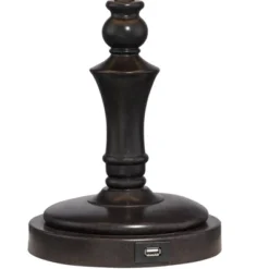 Regency Hill Traditional Swing Arm Desk Table Lamps 21.75" High Set Of 2 With USB Port Bronze Metal Faux Leather Shade For Living Room Bedroom -Adesso Sales Store GUEST 16e335f7 47ce 4037 810e e93fba2a866c