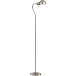 360 Lighting Ridley Modern Floor Lamp Standing 61" Tall Satin Nickel Metal Adjustable Gooseneck Arm For Living Room Reading Bedroom Office House Home -Adesso Sales Store GUEST 179f70eb 8d17 4cd9 a92e 330e4e486357