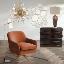 Possini Euro Design Janae Warm Gold Sputnik Chandelier 18" Wide Modern Crystal 9-Light Fixture For Dining Room House Foyer Kitchen Island Entryway -Adesso Sales Store GUEST 17cf58e6 f686 46c2 bb63 1bc61f12d7a5