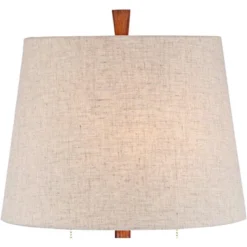 360 Lighting Omar Modern Modern Mid Century Table Lamps 28 3/4" Tall Set Of 2 Brown Wood Oatmeal Tapered Drum Shade For Bedroom Living Room Bedside -Adesso Sales Store GUEST 17ee3cd7 96af 4e8a a866 98388bc2bca9