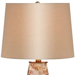 Regency Hill Cottage Table Lamps 26.5" High Set Of 2 Mother Of Pearl Tile Vase Beige Drum Shade For Living Room Family Bedroom Bedside Office -Adesso Sales Store GUEST 18415a21 9068 4b3c a826 14b784ded490