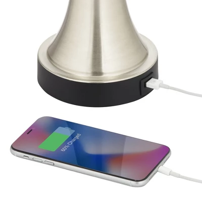 360 Lighting Seymore Modern Table Lamps Set Of 2 With Round Risers 27" Tall Brushed Nickel USB Charging Port White Drum Shade For Living Room Desk 1 360 Lighting Seymore Modern Table Lamps Set Of 2 With Round Risers 27" Tall Brushed Nickel USB Charging Port White Drum Shade For Living Room Desk