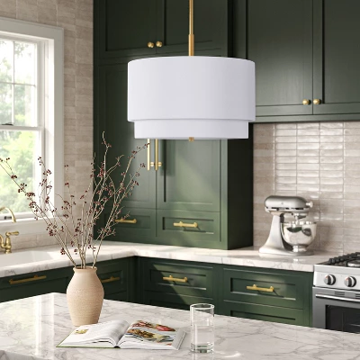 Knurled Metal Stacked Drum Pendant - Threshold™ 2 Knurled Metal Stacked Drum Pendant - Threshold™ - Image 2