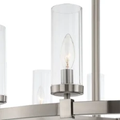 Stiffel Brushed Nickel Wagon Wheel Chandelier 36" Wide Modern Clear Glass Shade 12-Light Fixture For Dining Room House Kitchen -Adesso Sales Store GUEST 1b83c1c3 97ce 4d42 9c24 7190a5b153b0