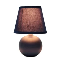 8.66" Petite Ceramic Orb Base Bedside Table Desk Lamp With Matching Tapered Drum Fabric Shade Blue - Creekwood Home -Adesso Sales Store GUEST 1ca651c6 a660 4b6c be9f 9c291eaf03e9