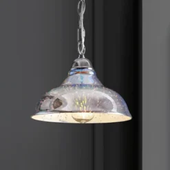 9.75" LED Glass/Metal Adjustable Pendant Chrome - Jonathan Y -Adesso Sales Store GUEST 202eabf7 6aa6 4cf2 a0c7 31dc1ef3eeb7
