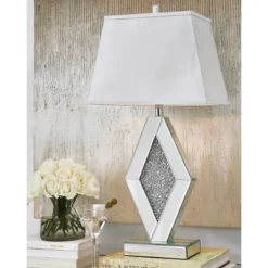 Prunella Mirror Table Lamp Silver - Signature Design By Ashley