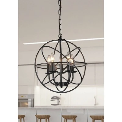 18" X 18" X 14" 5-Light Meila Chandelier Black - Warehouse Of Tiffany 2 18" X 18" X 14" 5-Light Meila Chandelier Black - Warehouse Of Tiffany - Image 2