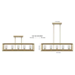 LED 5-Light Metal/Glass Anna Linear Pendant - JONATHAN Y -Adesso Sales Store GUEST 232380ff 4ff3 411b a344 8714101e6af2