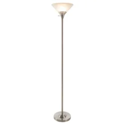Torchiere Floor Lamp Medium Silver (Includes LED Light Bulb) - Lavish Home -Adesso Sales Store GUEST 247b3927 f454 4342 8c9a e73f9d0dd101