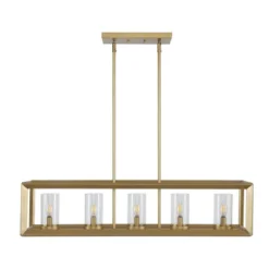 LED 5-Light Metal/Glass Anna Linear Pendant - JONATHAN Y -Adesso Sales Store GUEST 24c85adc 18a5 4939 abc1 c0c9873c98f4