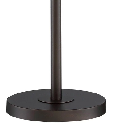 360 Lighting Modern Floor Lamp 56" Tall Dark Bronze Twin Arm Adjustable Gooseneck Neutral Cotton Drum Shade For Living Room Reading Bedroom 5 360 Lighting Modern Floor Lamp 56" Tall Dark Bronze Twin Arm Adjustable Gooseneck Neutral Cotton Drum Shade For Living Room Reading Bedroom - Image 5