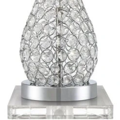 360 Lighting Sergio Modern Table Lamps Set Of 2 With Square Risers 24 1/2" High Acrylic USB Port White Drum Shade For Bedroom Living Room Desk House -Adesso Sales Store GUEST 28430eeb 8e2f 4a98 ae78 e7a1e3f82aba