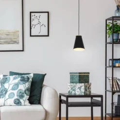 10.38" Metal Pendant Ceiling Light Black - Cresswell Lighting -Adesso Sales Store GUEST 2856dbe9 63f4 485d 8f6a 1b0db442ff84