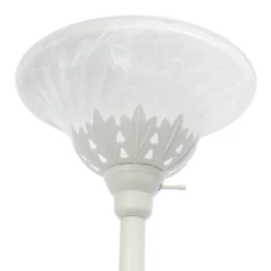 3 Light Floor Lamp With Scalloped Glass Shade White - Elegant Designs -Adesso Sales Store GUEST 2878381f be5c 4062 a094 3390ff100332