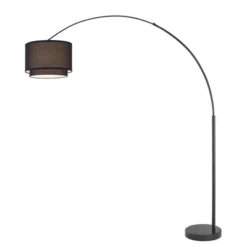 FC Design Modern 81" Tall Standing Adjustable Arched Floor Lamp With Double Drum Shade And Marble Base -Adesso Sales Store GUEST 28822f91 0459 4bca a77d 689e70abd7e2