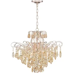 Vienna Full Spectrum Mellie Champagne Gold Chandelier 24" Wide French Crystal 6-Light Fixture For Dining Room House Kitchen Island Entryway Bedroom -Adesso Sales Store GUEST 2af58a74 8256 4eab 80af 062d110f0fb1